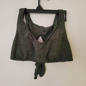 Kona Sol Green and Black Bikini Top Size M